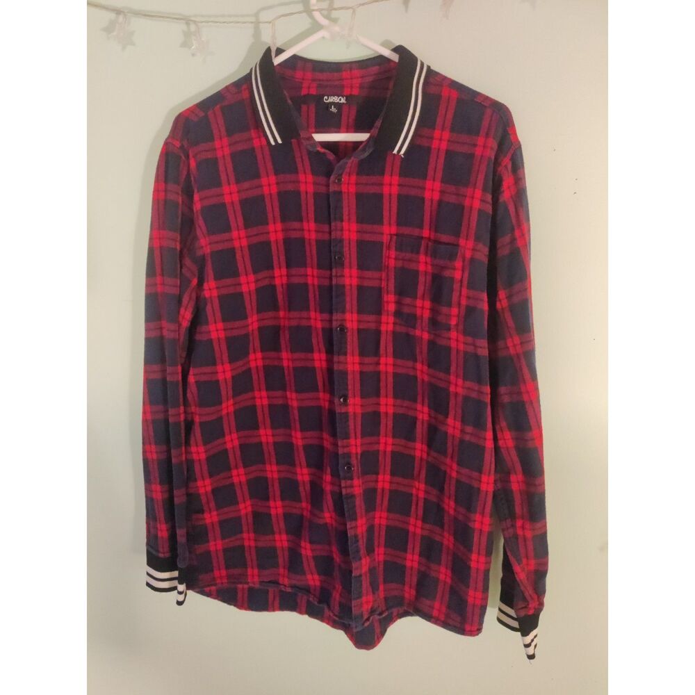Carbon Brand Men's Large Plaid Button Up